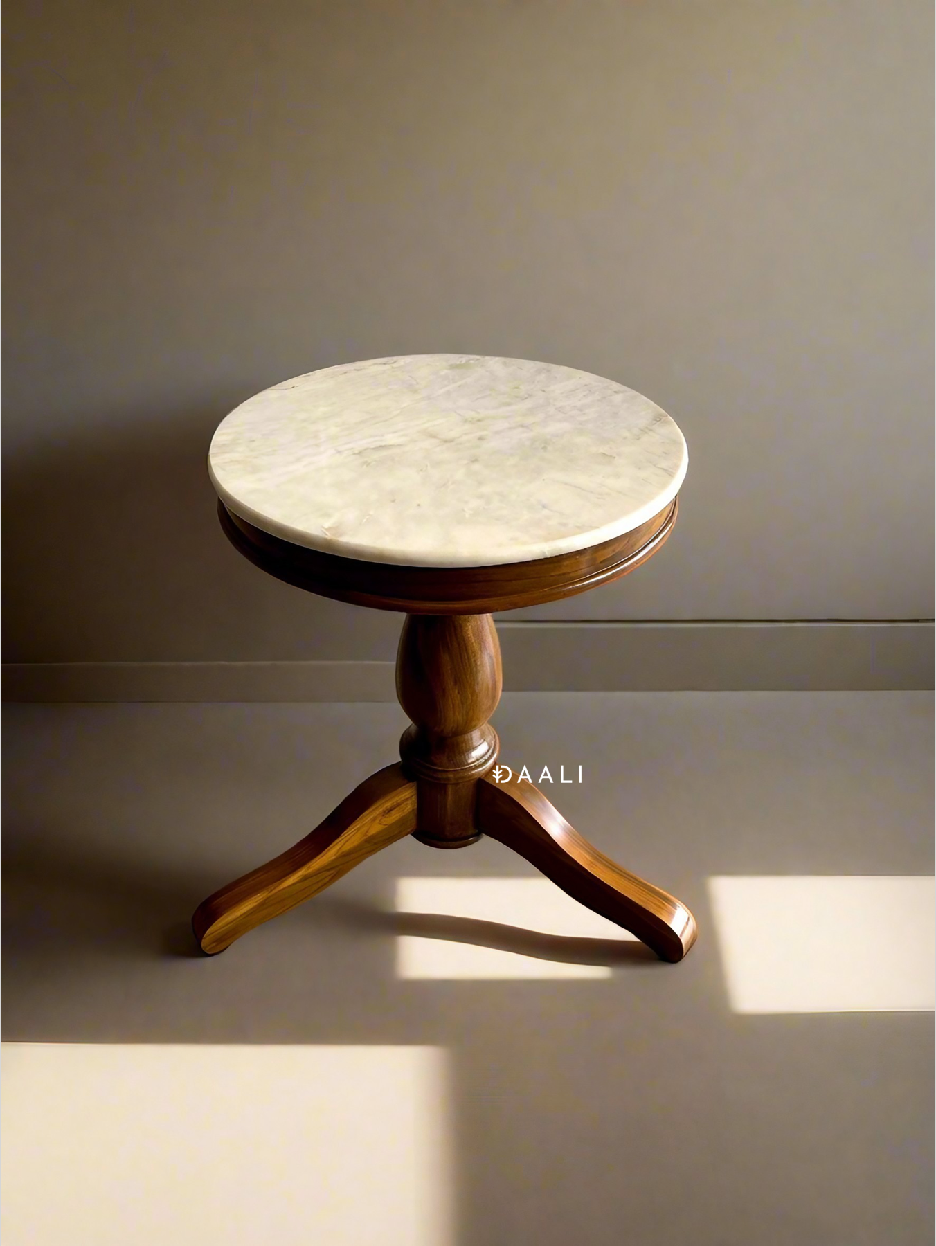 Antares Round Marble End Table