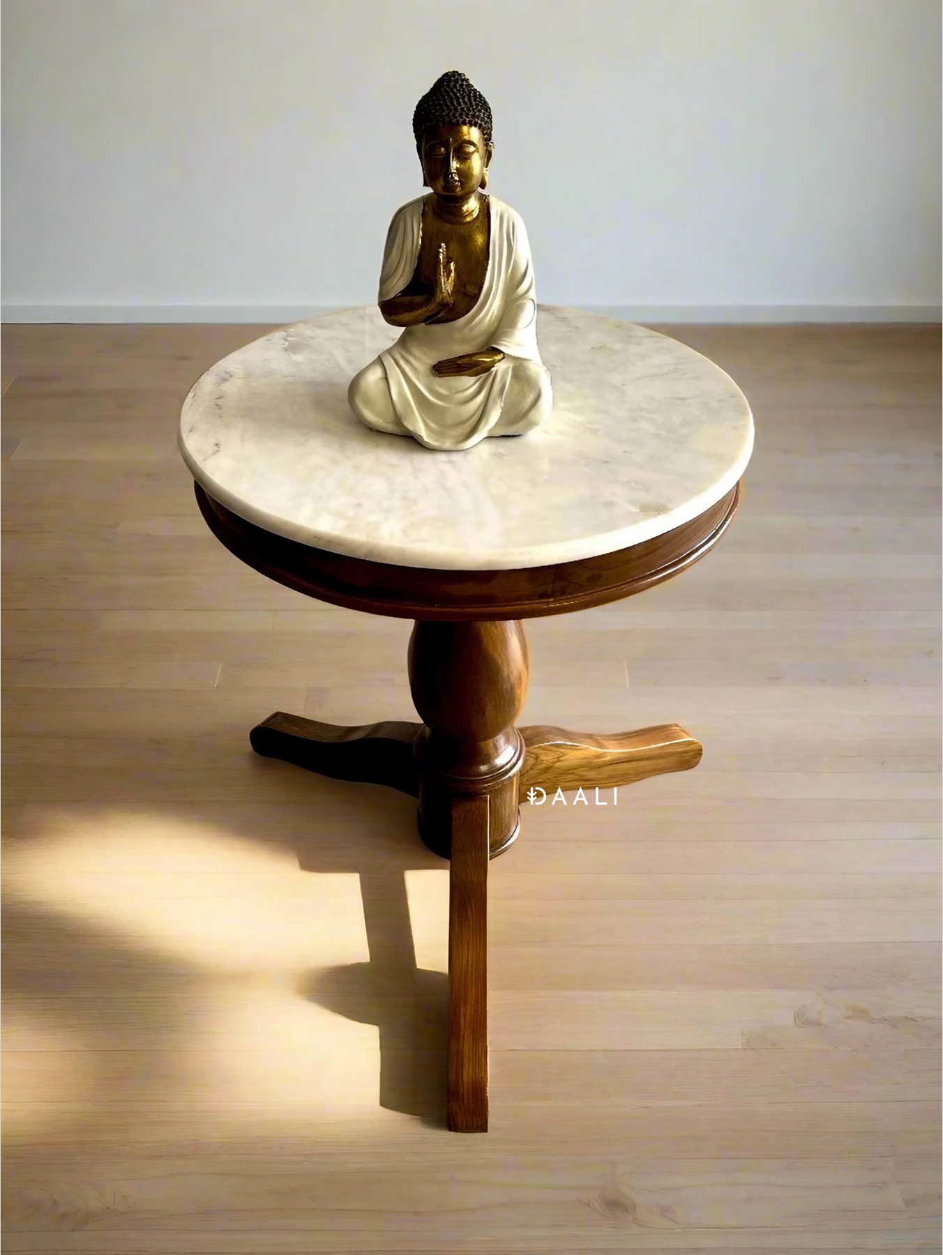 Antares Round Marble End Table