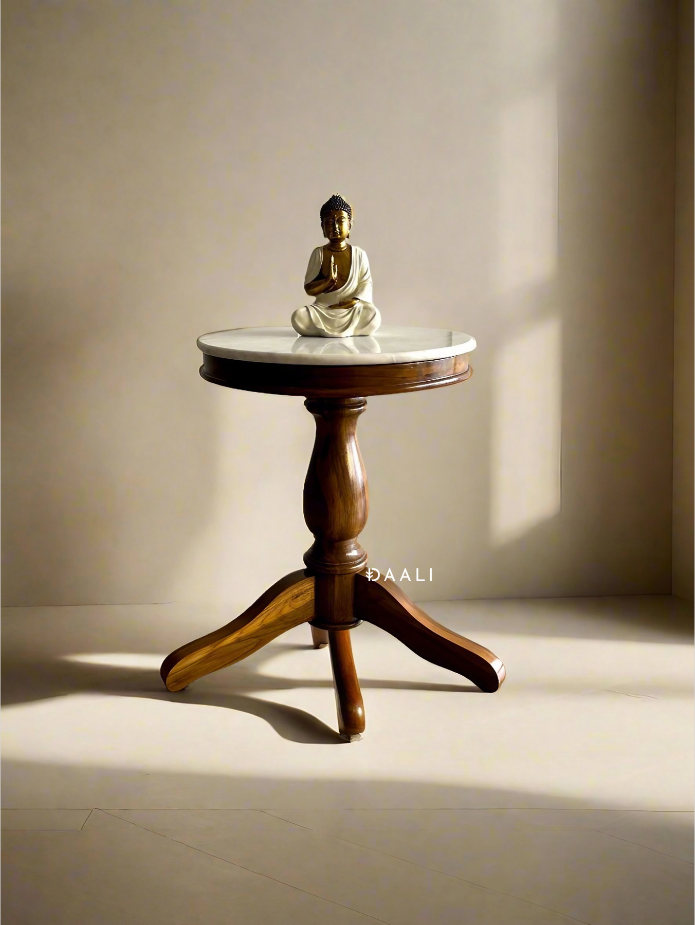 Antares Round Marble End Table