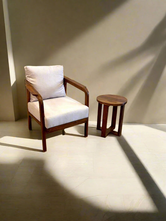 Europa Chair & Aries Round Side Table