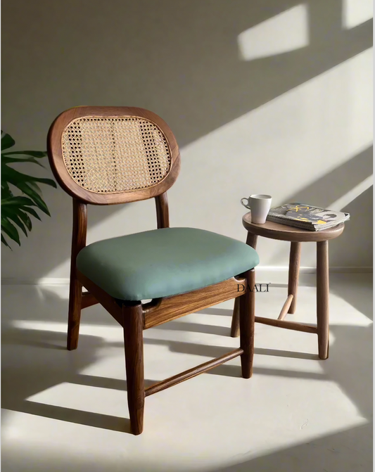 Luminary Rattan Chair & Sol Round Table
