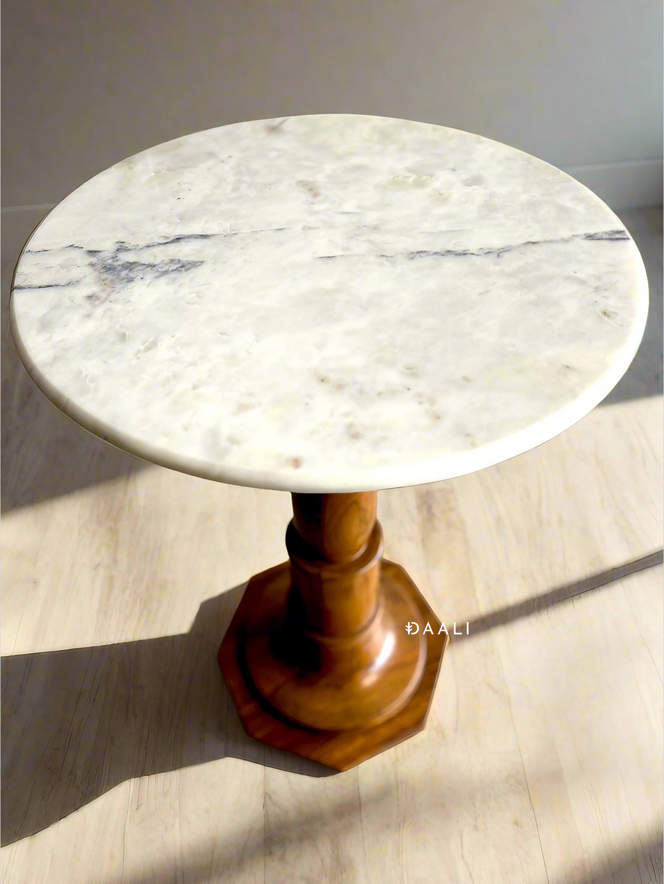Polaris Round Marble End Table