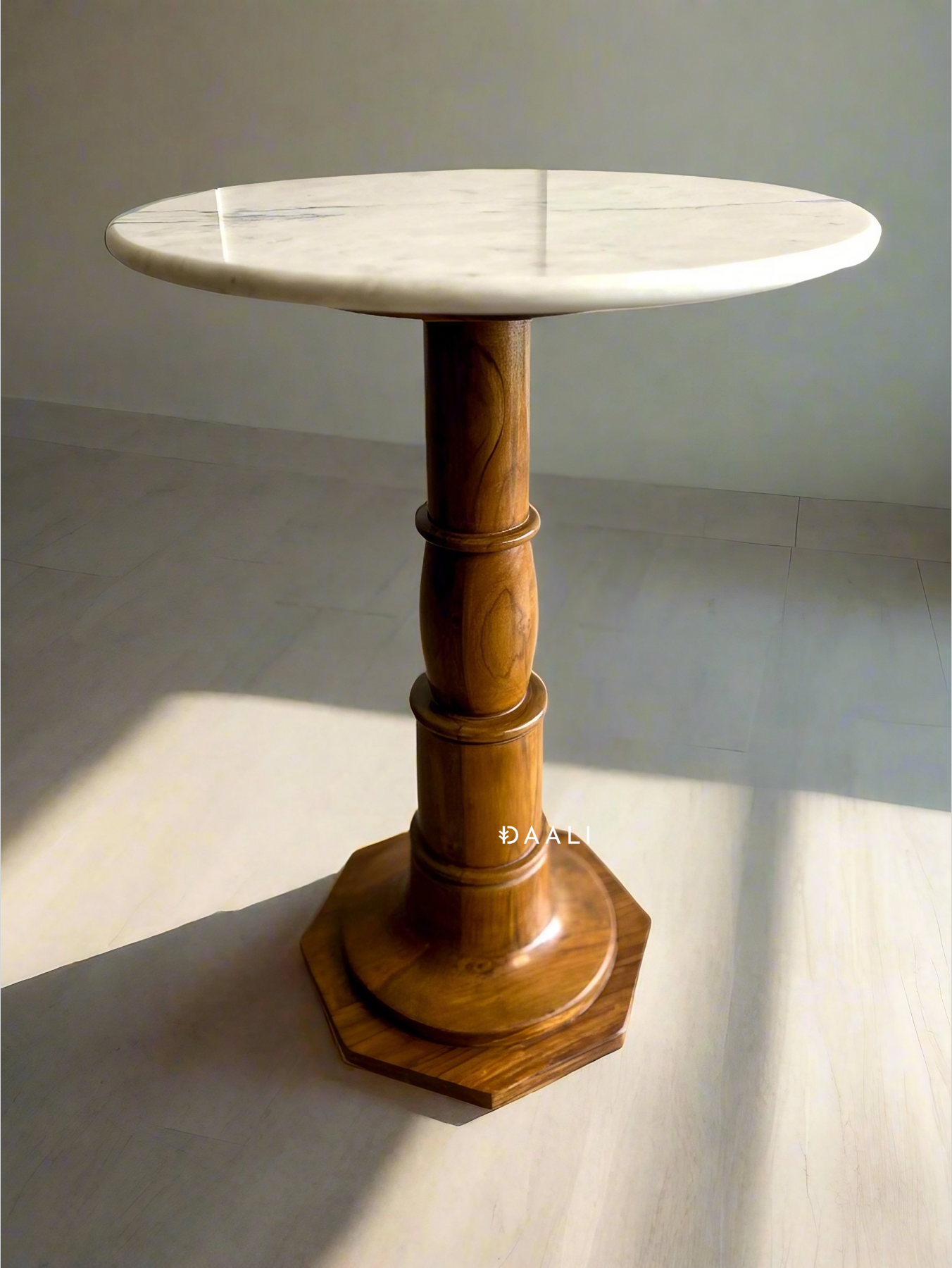 Polaris Round Marble End Table